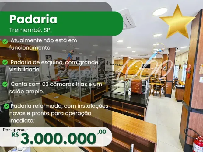 Padaria no Tremembé, SP. (Cod. 113496)