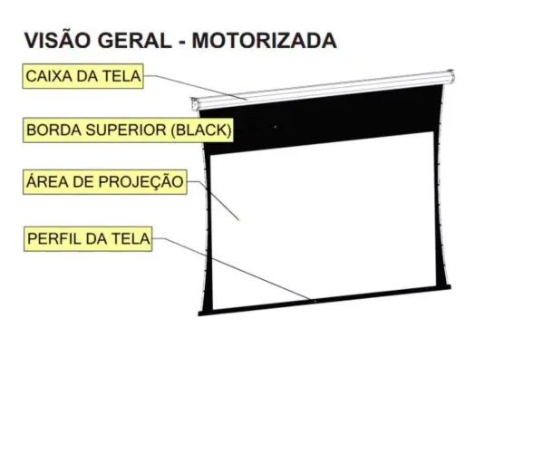 Tela Retrátil Elétrica Projetelas 119" Elegance Tensionada - Home Cinema e Corporativo