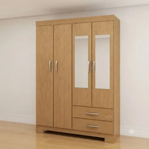 Guarda Roupa Moscou com Espelho - Produto Novo!