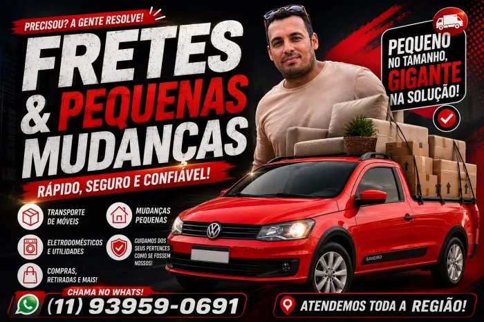 Fretes, Entregas e Pequenas Mudanças - Rápido e Seguro