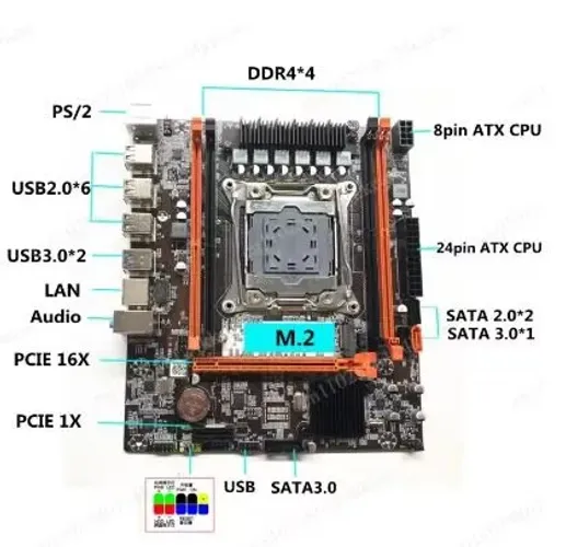 Kit xeon placa mãe x99h + xeon e5 2670v3