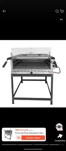 Forno industrial com 2 queimados infra