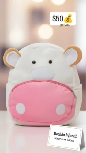 Mochila Infantil de pelúcia 