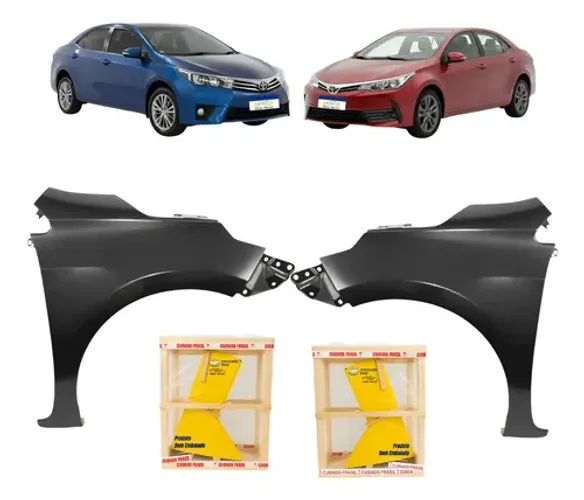 Par Paralama Toyota Corolla 2015 2016 2017 2018 2019 Novo