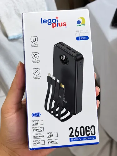 POWER BANK COM 4 CABOS INTEGRADOS ? 22,5 W