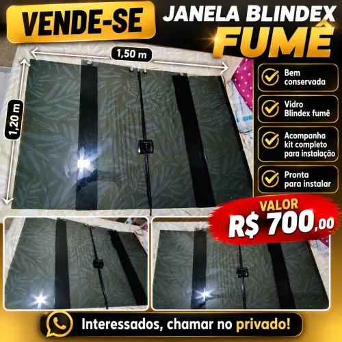 Janela blindex fumê