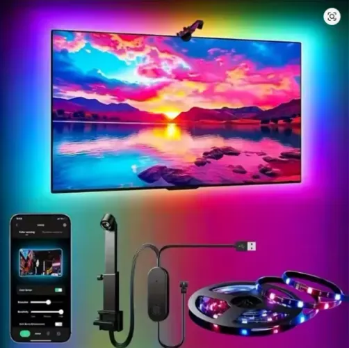 Fita De Led Rgb Backlight Para Tvs 55 Ate 75 Polegadas 3,8 M