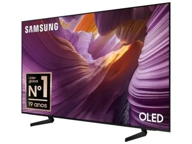 Smart TV 55" Samsung 4K OLED S85F QN55S85FAGXZD 120Hz Tizen NQ4 AI Gen2 Bixby Alexa 4 HDMI