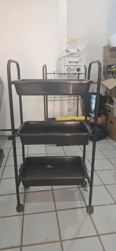 Carrinho auxiliar para estetica salão e manicure