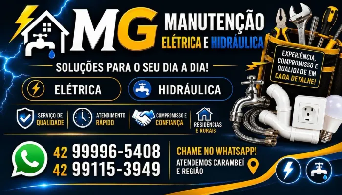 Precisou de elétricista  e encanador  nos  chame 