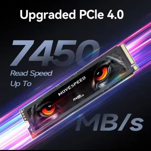 Movespeed 7450 mb/s ssd nvme m.2 2tb Ideal para PC/PS5
