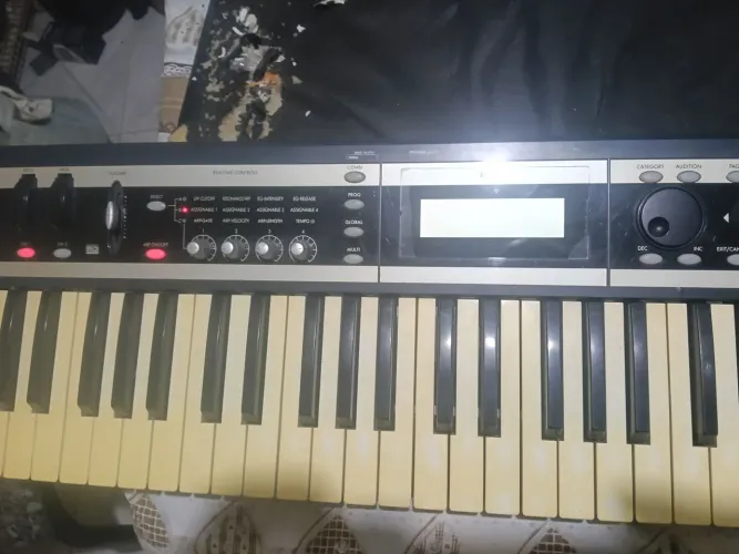 Vendesse teclado Korg x 50 liga mais não mostra as configurações do painel