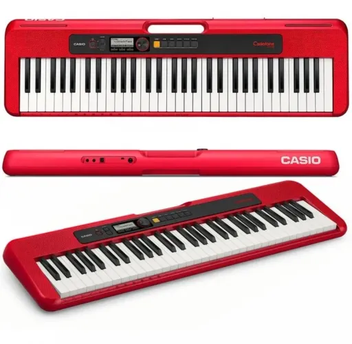 Teclado casio ct-s200rd casiotone vermelho