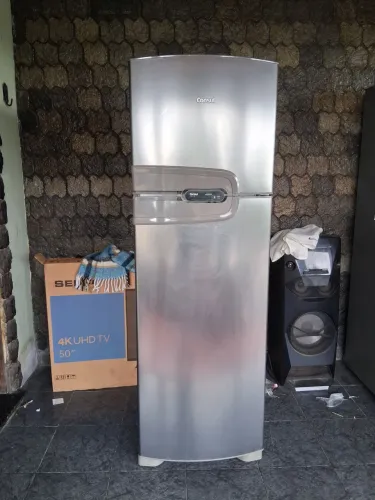 Geladeira consul frost free inox linda 