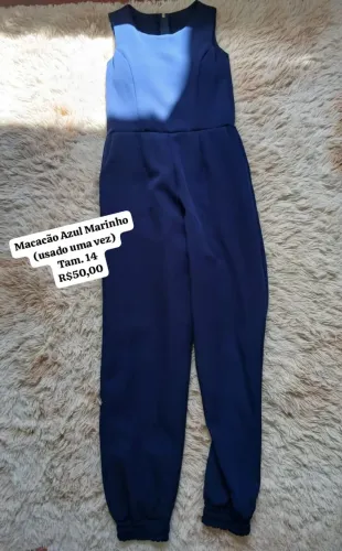 Macacão Formal Azul-marinho