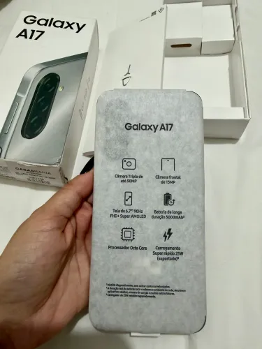 Celular Samsung Galaxy A17 256GB Cinza - Novo na caixa