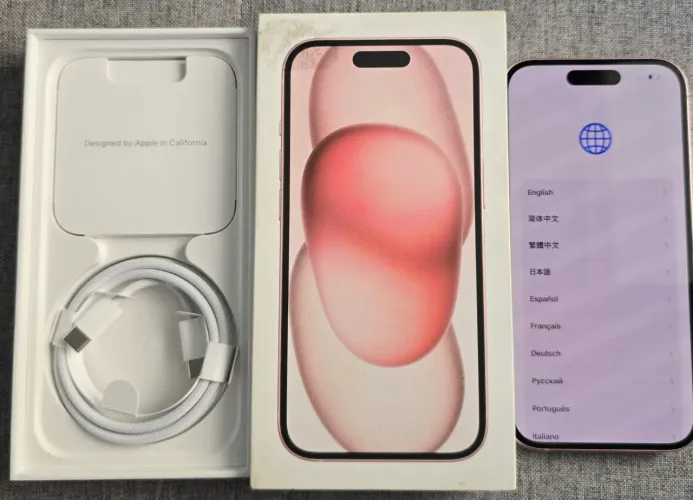 Iphone 15 128gb rosa sem uso novinho
