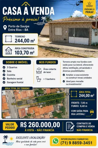 Casa em Porto de Sauípe