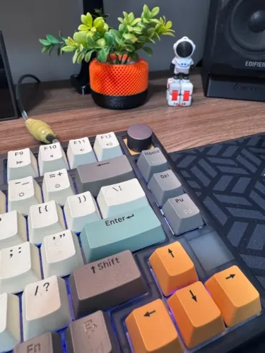 Teclado Mecânico RGB Skyloong gk75 interruptores óticos amarelo, keycap PBT, 75% Lite