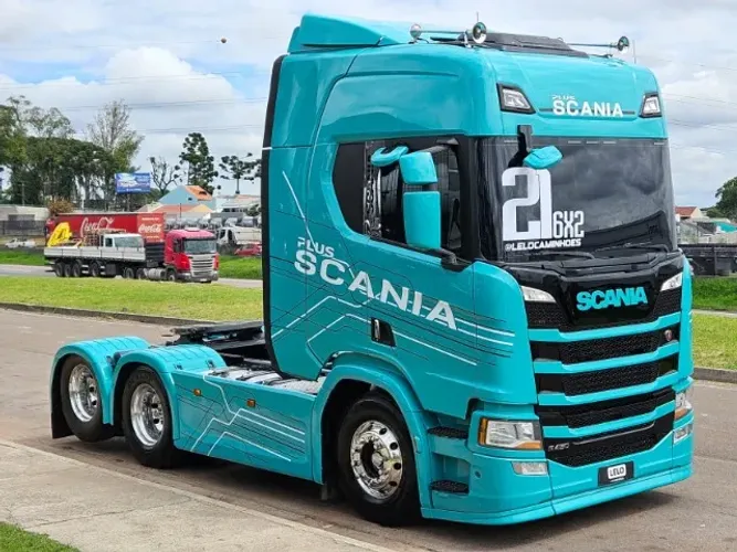 Scania R450 6x2 Ano 2021 Automático Euro 5 Carenagem Rodas de Alumínio
