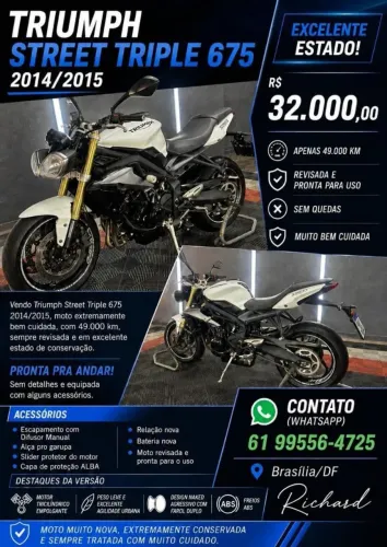 VENDO TRIUMPH STREET TRIPLE 675