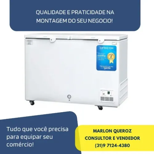 Freezer Horizontal 2 Tampas Fricon 411L