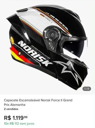 Capacete Norisk Force II Grand Prix Alemanha