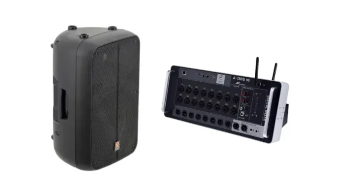Mesa Duonn Axios 16 Digital Rack 16 Canais 8 Aux Bivolt + Caixa Ativa Staner Sr110M