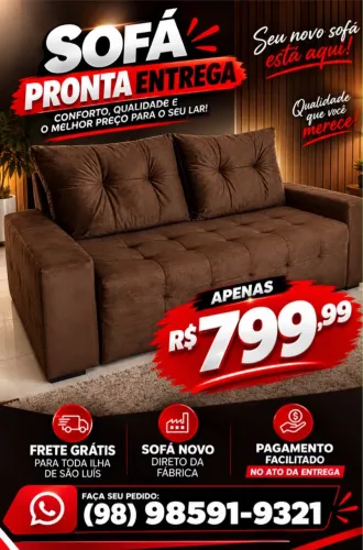 Sofá novo direto da fábrica com frete Grátis