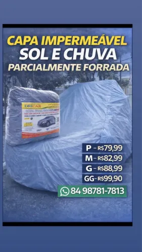 Capa de cobrir carro sol e chuva