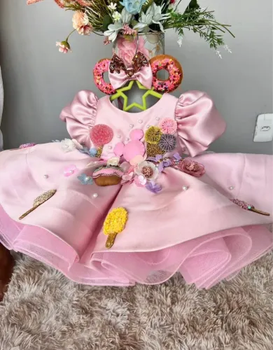 Vestido MINNIE CONFEITEIRA (1ANO)