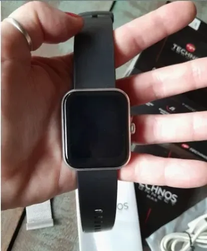 Smartwatch technos connect max prata e preto