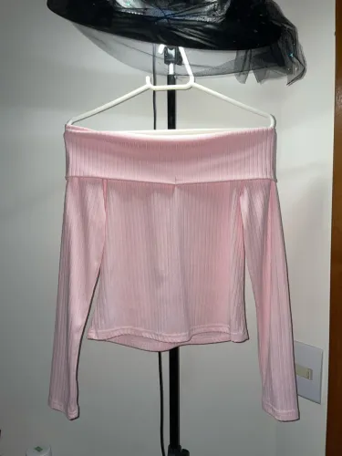 BLUSINHA OMBRO A OMBRO ROSA