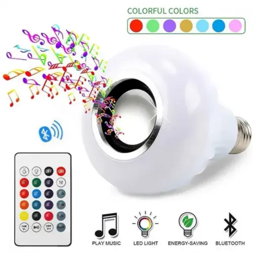 Lampada Caixa de som com controle