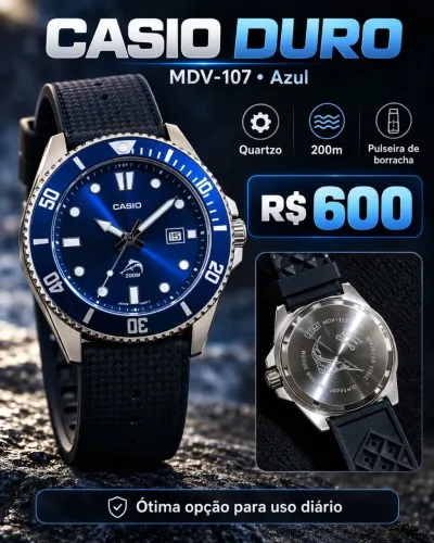 Casio Duro estado de NOVO 44 (Caixa + pulseira extra)
