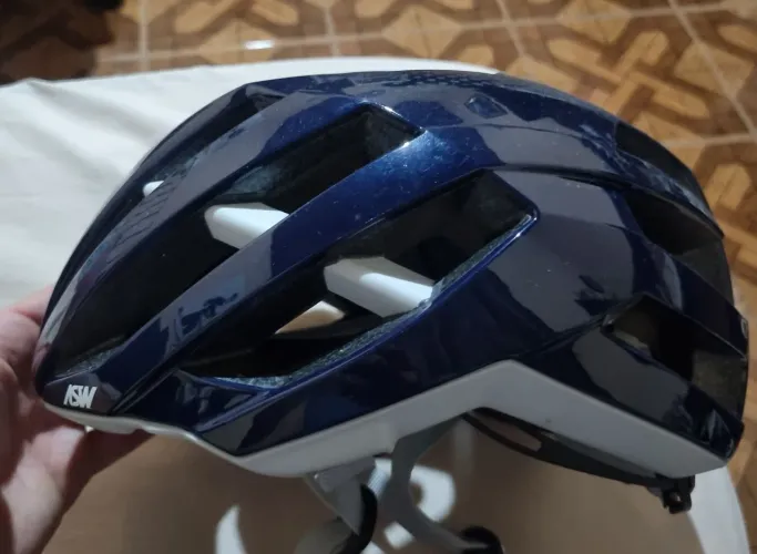 CAPACETE ASW INSTINCT TAMANHO M AZUL COM BRANCO