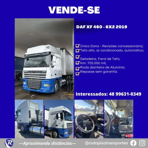 Urgente! Oportunidade DAF XF 460 6x2 teto alto único dono