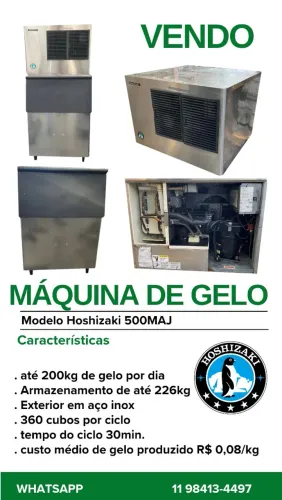 Máquina de gelo em meia lua hoshisaki 