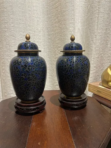 Par de vasos cloissone