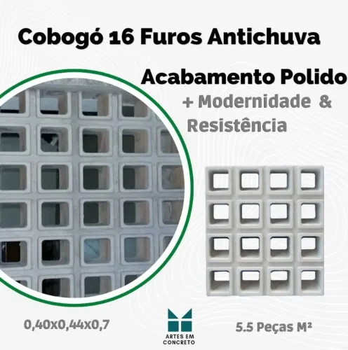 COBOGÓ ANTICHUVA EM CONCRETO MACIÇO
