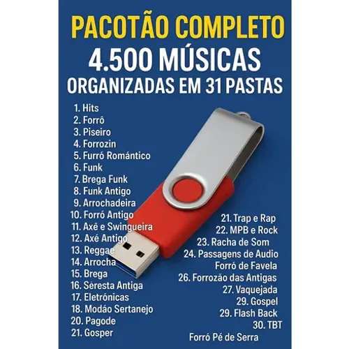 Usb Pen driive 4500 atualizado 2026