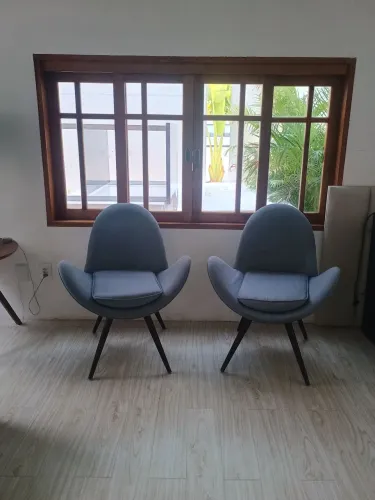 Conjunto de 2 poltronas de sala de estar 