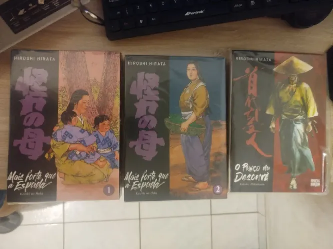 3 mangás Hiroshi Hirata, preço da desonra, e mais forte que a espada 1 e 2.