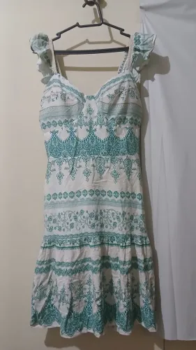 Vestido Midi Estampado ? Alças Babado ? Leve e Confortável ? R$ 30,00