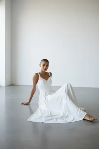 Vestido branco casual para festas