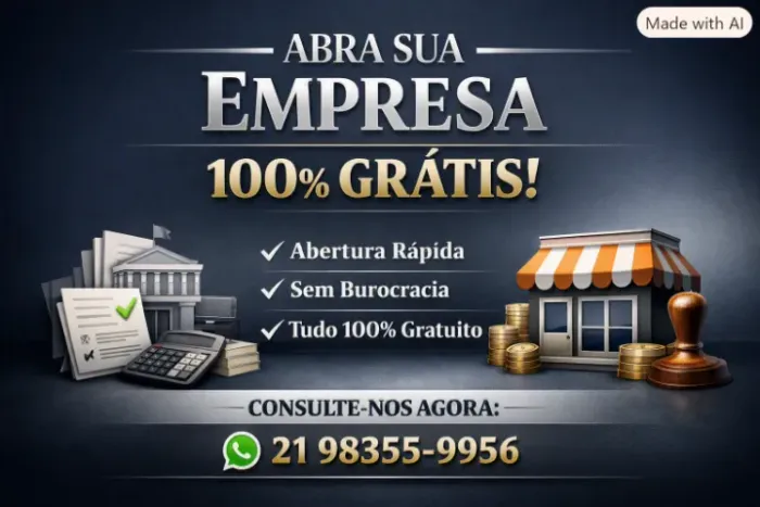 Abra sua Empresa 100% Grátis!