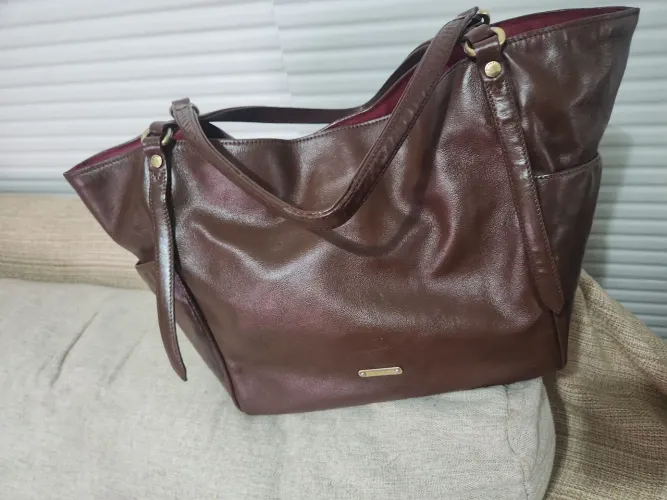 Bolsa couro burberry 