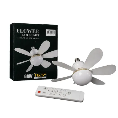 VENTILADOR LÂMPADA LED RETRÁTIL 60W