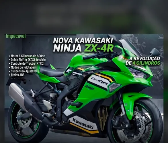 KAWASAKI ZX4R - ANO E MODELO 2025 - 3.500KM - GARANTIA DE FÁBRICA