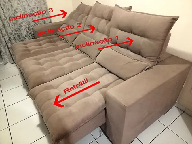 Sofá retrátil e reclinável semi-novo